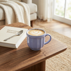 Blue Finch Barrel Ceramic Mug Set-120ml-Set of 6