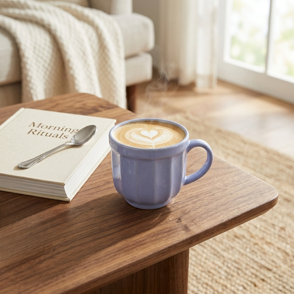Blue Finch Barrel Ceramic Mug Set-120ml-Set of 6