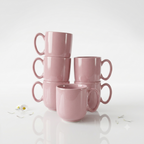 Premium Violet Glossy Ceramic Mug Set of 6-200ml