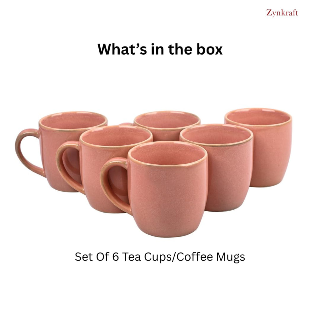 Porcelain Ceramic Mug Set of 6