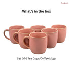 Porcelain Ceramic Mug Set of 6