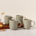 Premium Sage Green Matte Ceramic Mug Set of 4