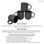 Premium Matte Ceramic Mug Set of 4