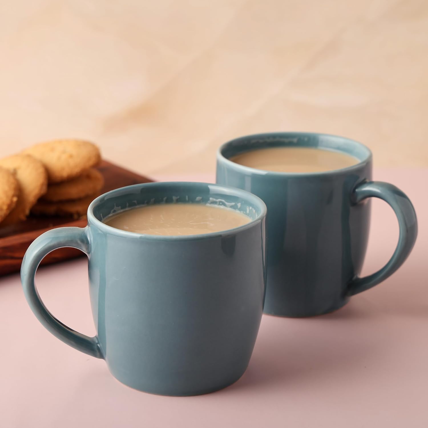 Ceramic Tea Cups Set of 6 - 220 ml (Sky Blue)