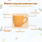 Premium Mustard Tea Cups Sets of 6