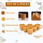 Premium Mustard Tea Cups Sets of 6