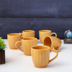 Premium Mustard Tea Cups Sets of 6