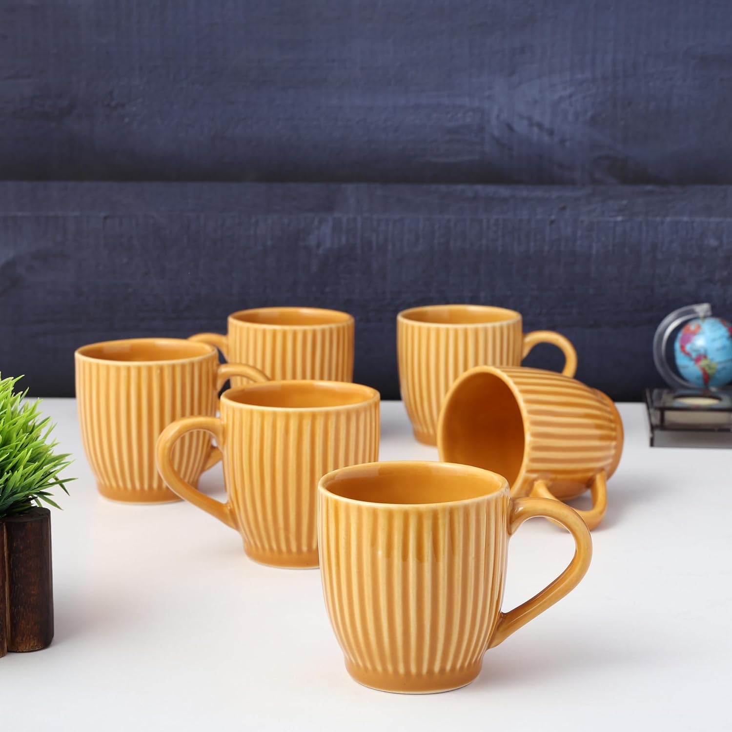 Premium Mustard Tea Cups Sets of 6