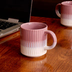 Premium 2 Tone Ribbed Tea Cups 2 Ribbed