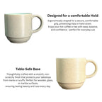 Speckled Wheat Ceramic Mug Set of 6