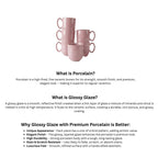 Premium Violet Glossy Ceramic Mug Set of 6-200ml