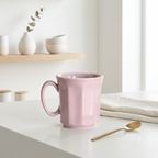 Pastel Purple Octagonal Ceramic Mug Set-180ml-Set of 6