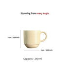 Speckled Wheat Ceramic Mug Set of 6