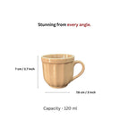 Ice Castle Fluted Ceramic Mug Set-120ml-Set of 6