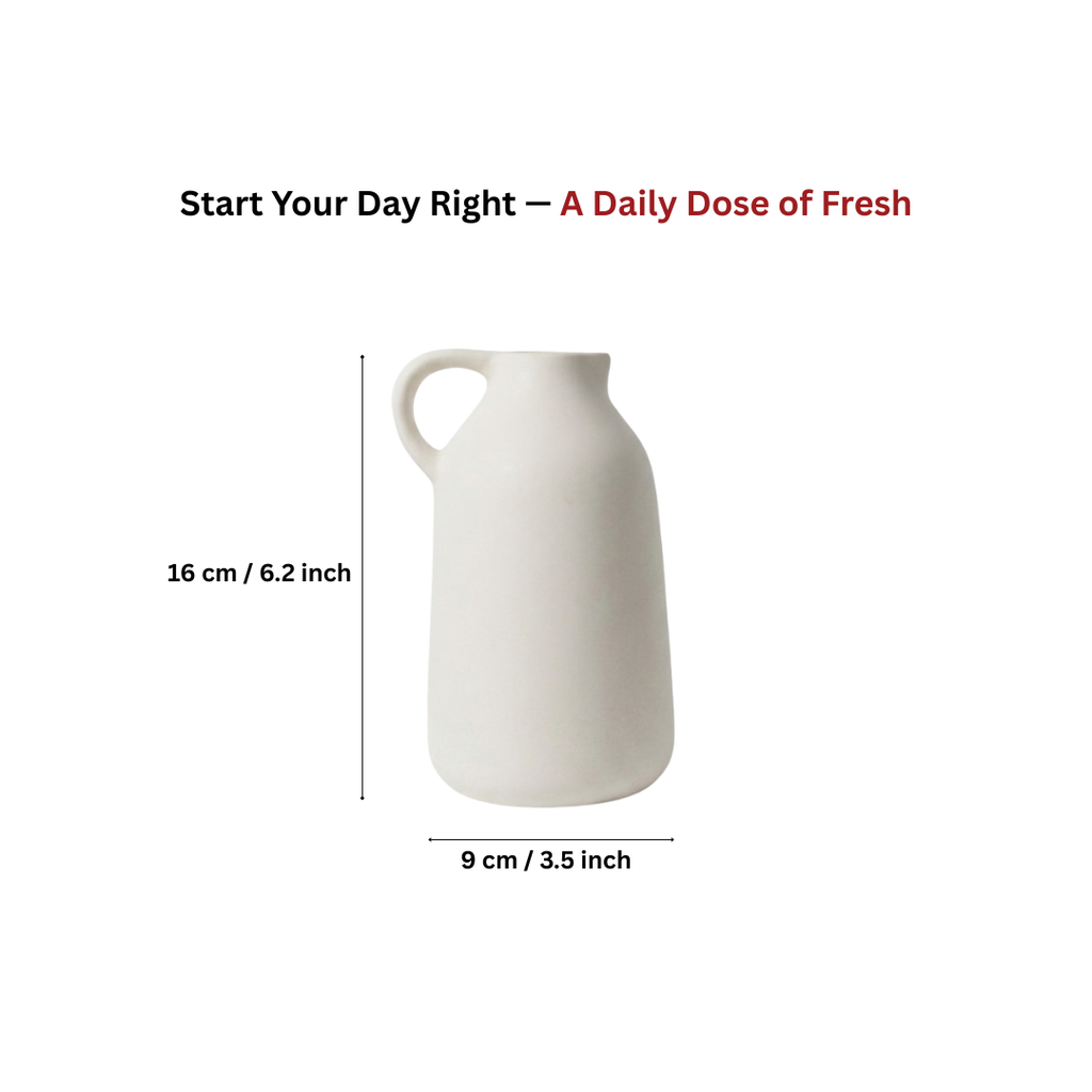 White Nordic Minimalist Ceramic Vase Set | Donut, Arch, Bubble &amp; Jug | Set of 4