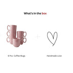 Premium Violet Glossy Ceramic Mug Set of 6-200ml