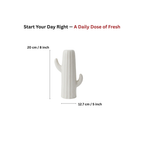 White Nordic Minimalist Ceramic Vase Set | Donut, Bubble &amp; Cactus | Set of 3