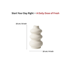 White Nordic Minimalist Ceramic Vase Set-Arch, Donut &amp; Bubble-Set of 3