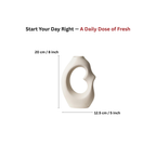 White Nordic Minimalist Ceramic Vase Set-Arch, Donut &amp; Bubble-Set of 3