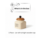 Ceramic Coffee Jar-600ml capacity and airtight wooden lid