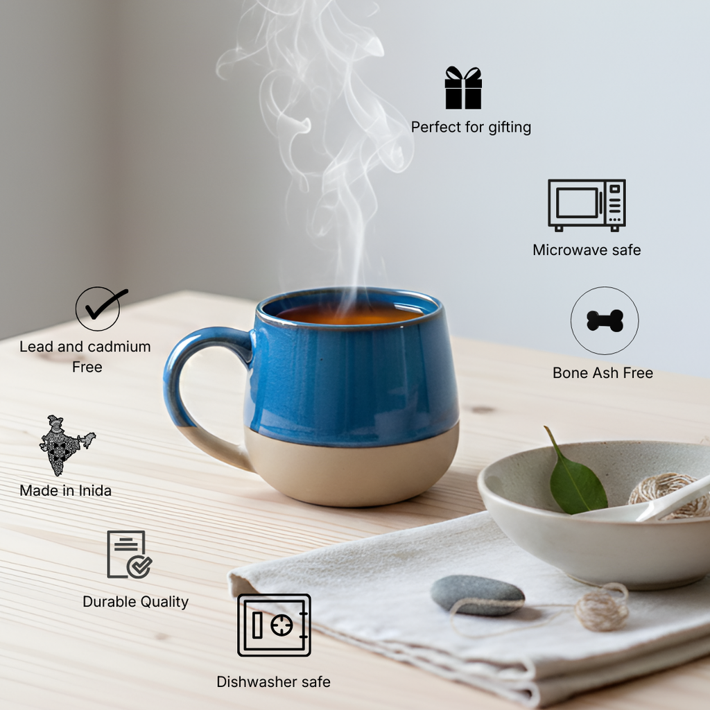 Ocean Blue Studio Pottery Mug