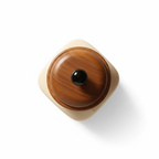 Ceramic Sugar Jar with Wooden Lid | 600ml | Airtight Kitchen Storage